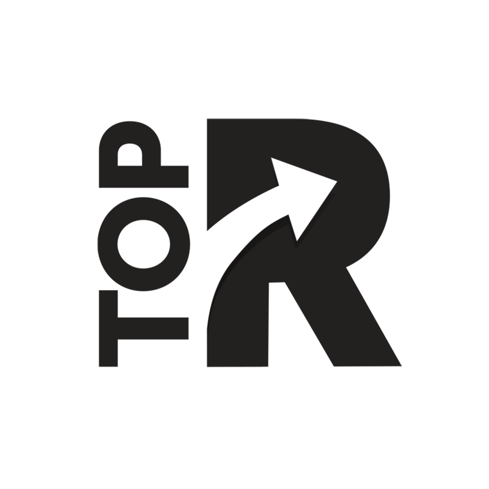 TopRec black icon on white